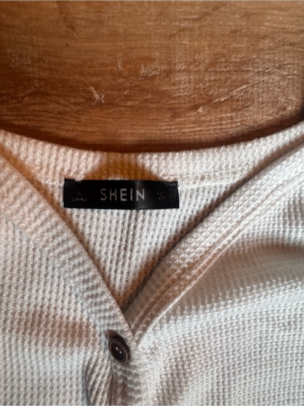 White Ribbed Button-Front Tie Cami - Picture 2 of 3